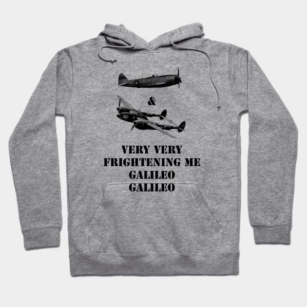 Thunder bolt and Lightning. Bohemian Rhapsody. WW2 fighter planes Hoodie by ölümprints